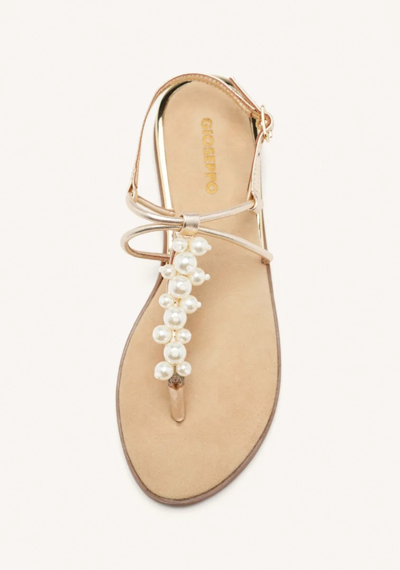 LEATHER PEARL GREEK SANDALS KOSSUTH