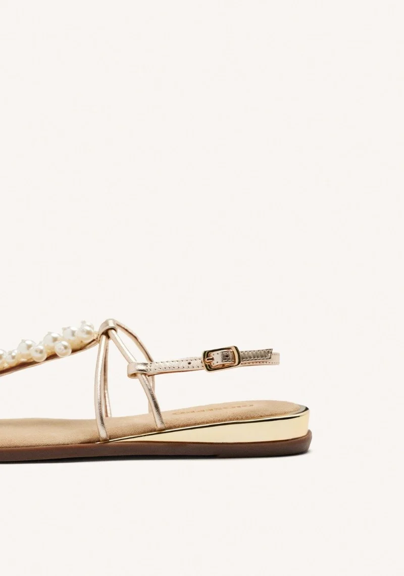 LEATHER PEARL GREEK SANDALS KOSSUTH