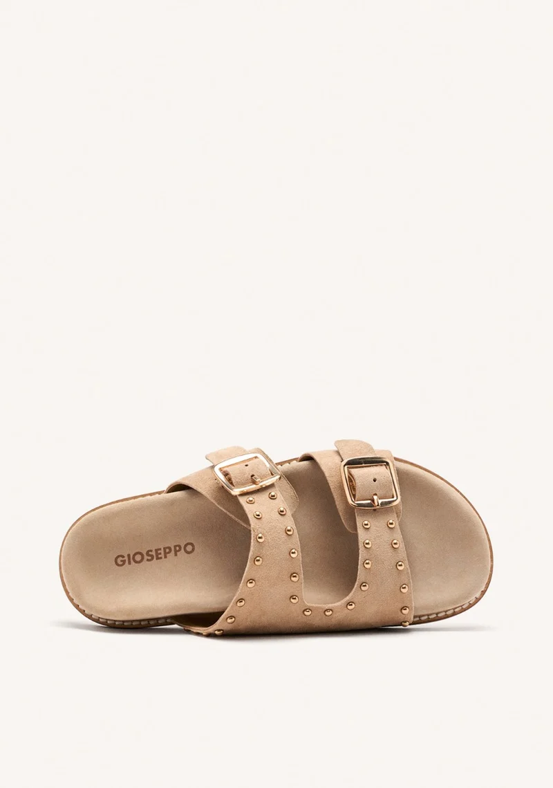 LEATHER STUDDED SANDALS STELLA