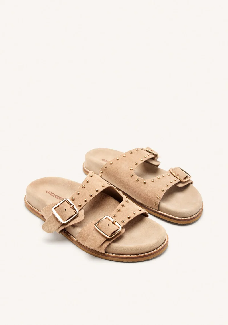 LEATHER STUDDED SANDALS STELLA