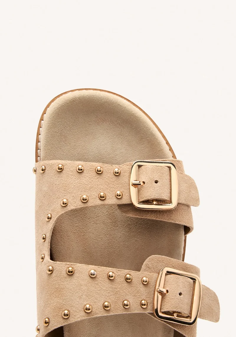 LEATHER STUDDED SANDALS STELLA