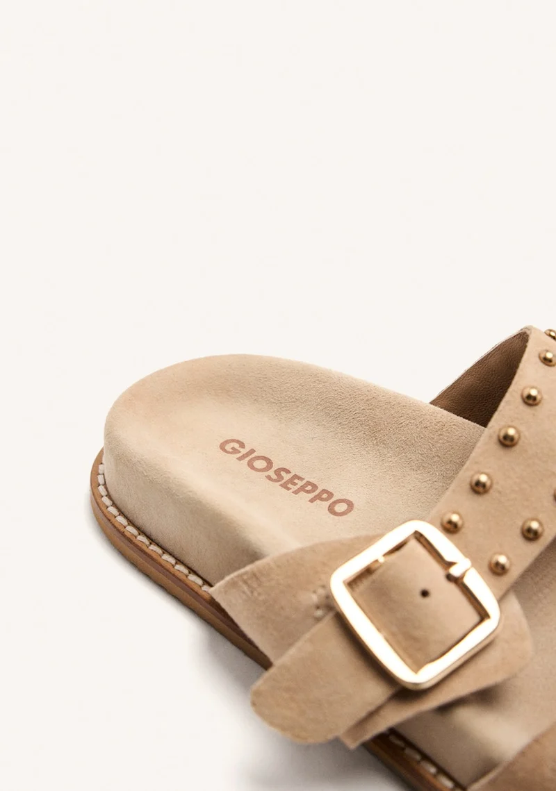 LEATHER STUDDED SANDALS STELLA