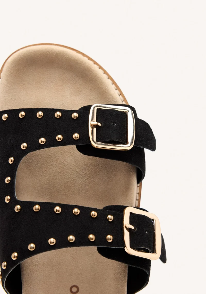 LEATHER STUDDED SANDALS STELLA