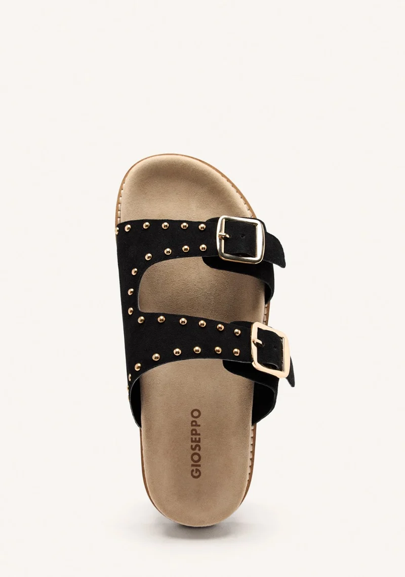 LEATHER STUDDED SANDALS STELLA