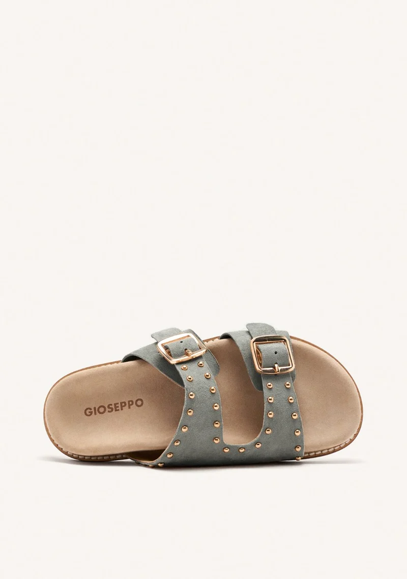LEATHER STUDDED SANDALS STELLA