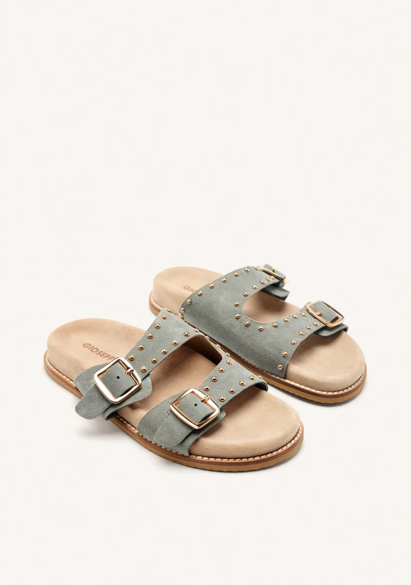 LEATHER STUDDED SANDALS STELLA