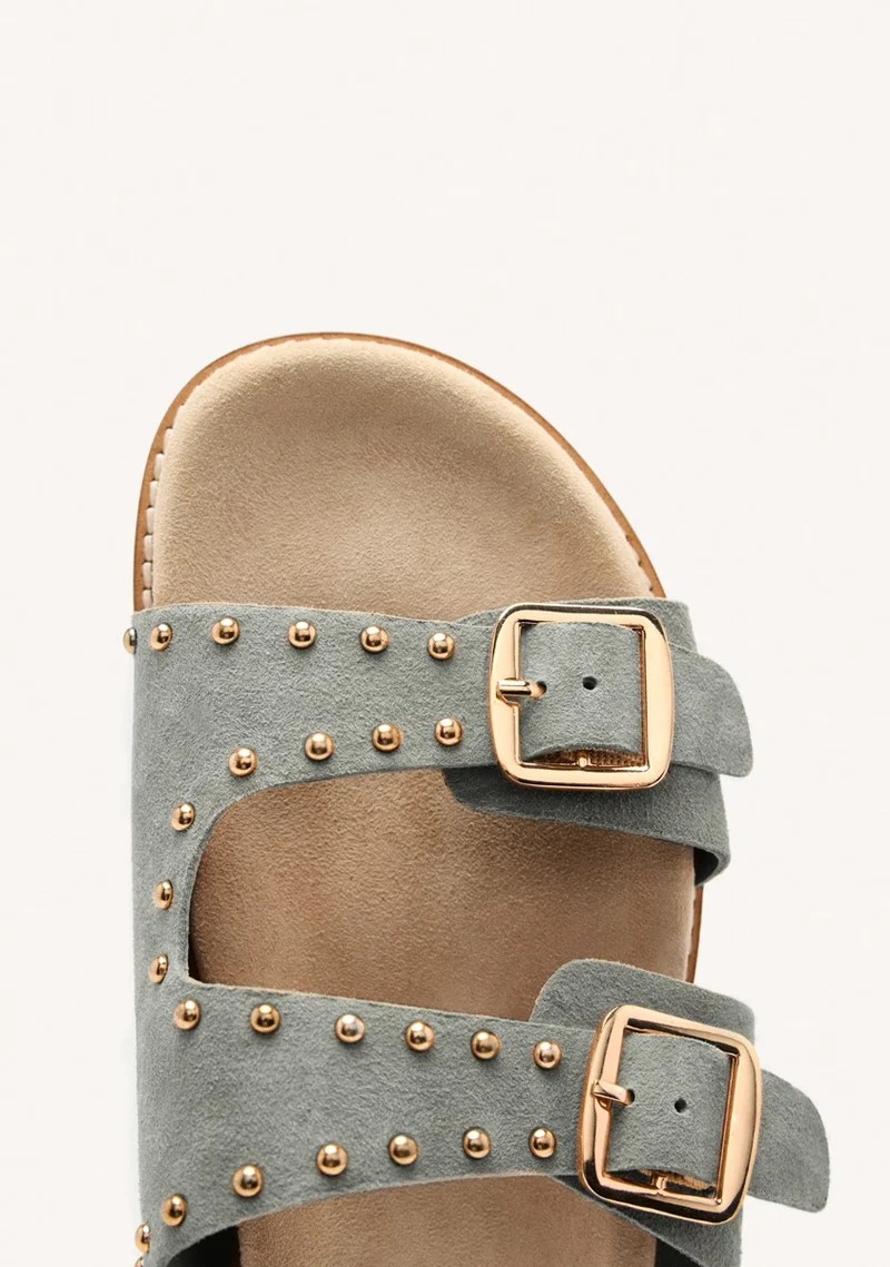 LEATHER STUDDED SANDALS STELLA