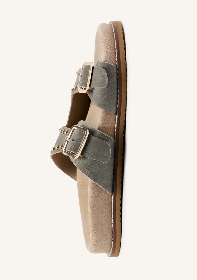LEATHER STUDDED SANDALS STELLA