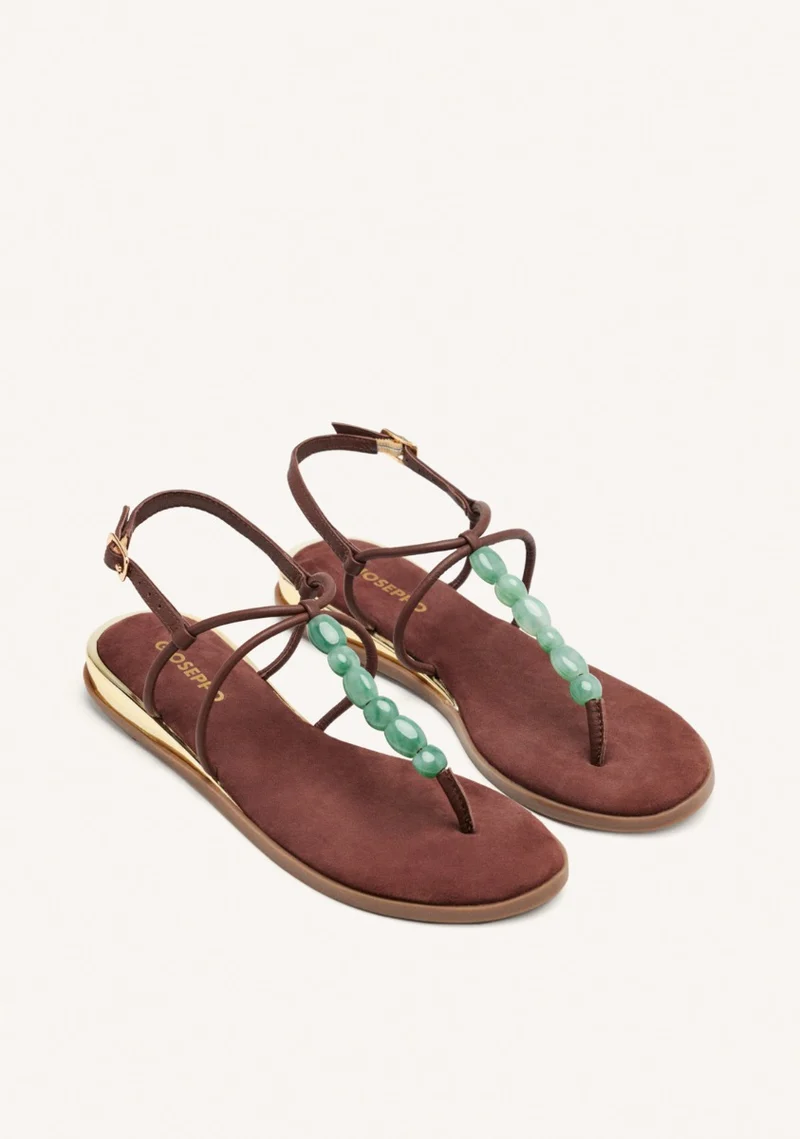 LEATHER BEADED GREEK SANDALS MILLVILLE