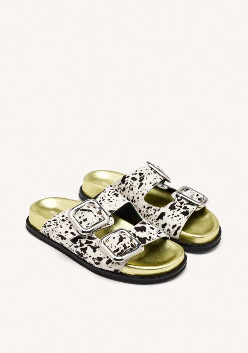 ANIMAL PRINT LEATHER BIO SANDALS MIFFLIN