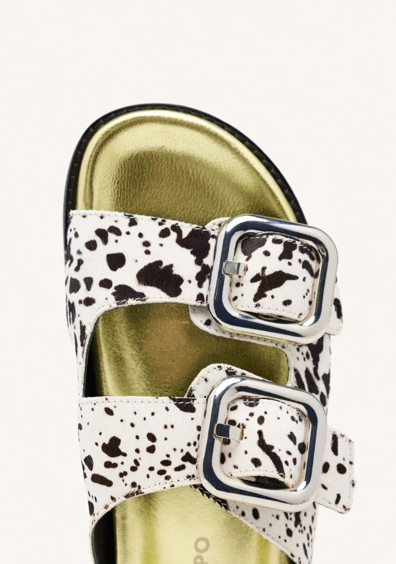 ANIMAL PRINT LEATHER BIO SANDALS MIFFLIN