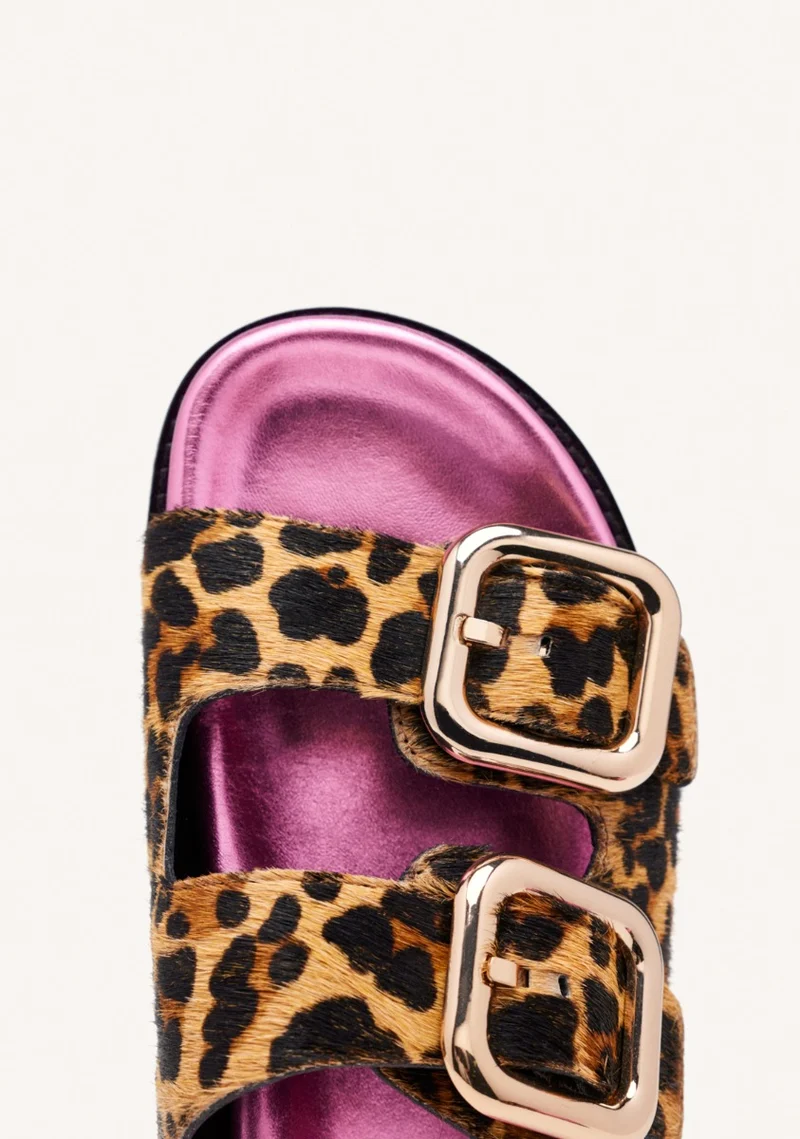 ANIMAL PRINT LEATHER BIO SANDALS MIFFLIN