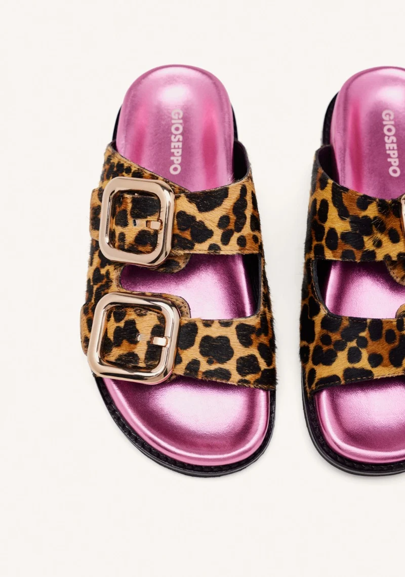 ANIMAL PRINT LEATHER BIO SANDALS MIFFLIN