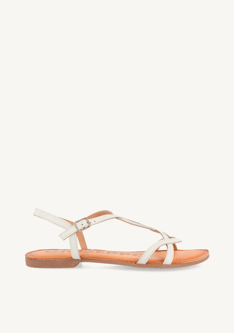 SHINY LEATHER SANDALS NAVASSA