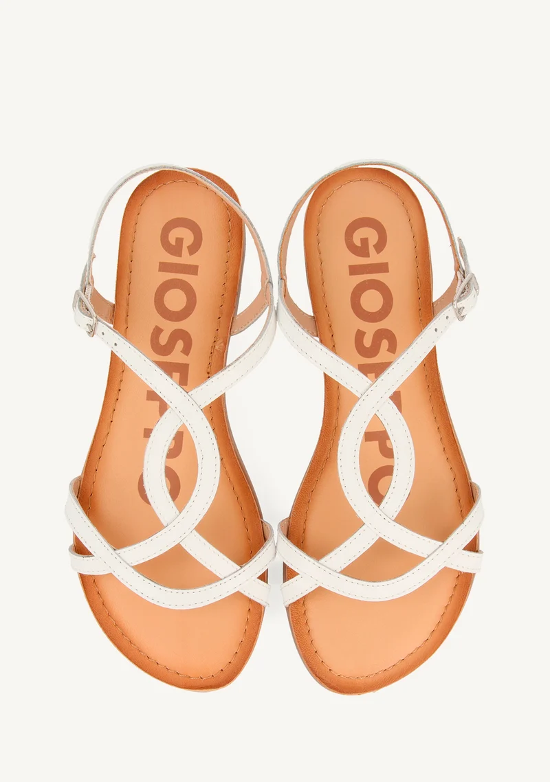 SHINY LEATHER SANDALS NAVASSA