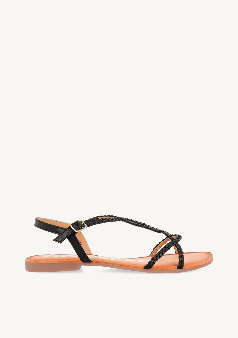 BRAIDED LEATHER SANDALS OSSIAN