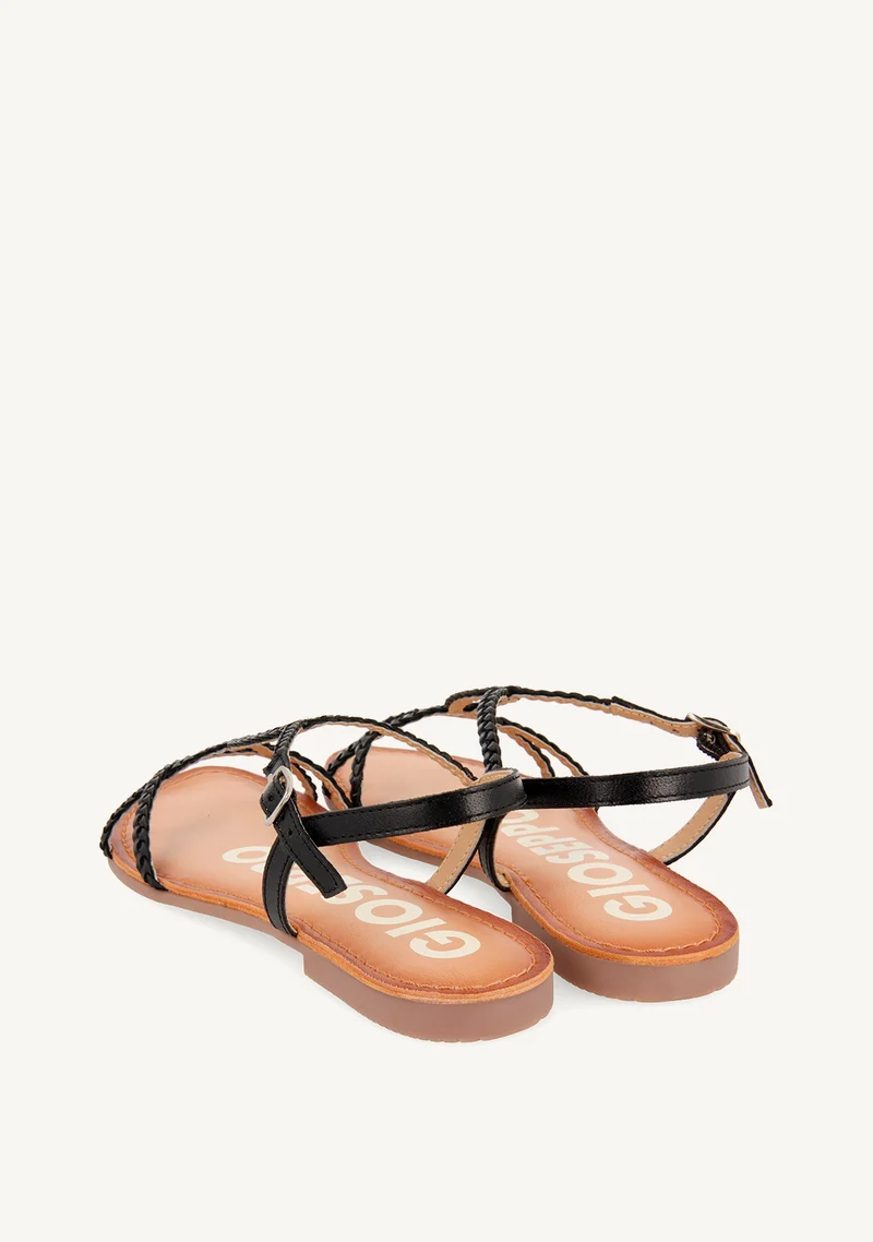 BRAIDED LEATHER SANDALS OSSIAN