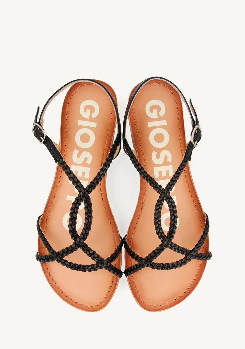 BRAIDED LEATHER SANDALS OSSIAN