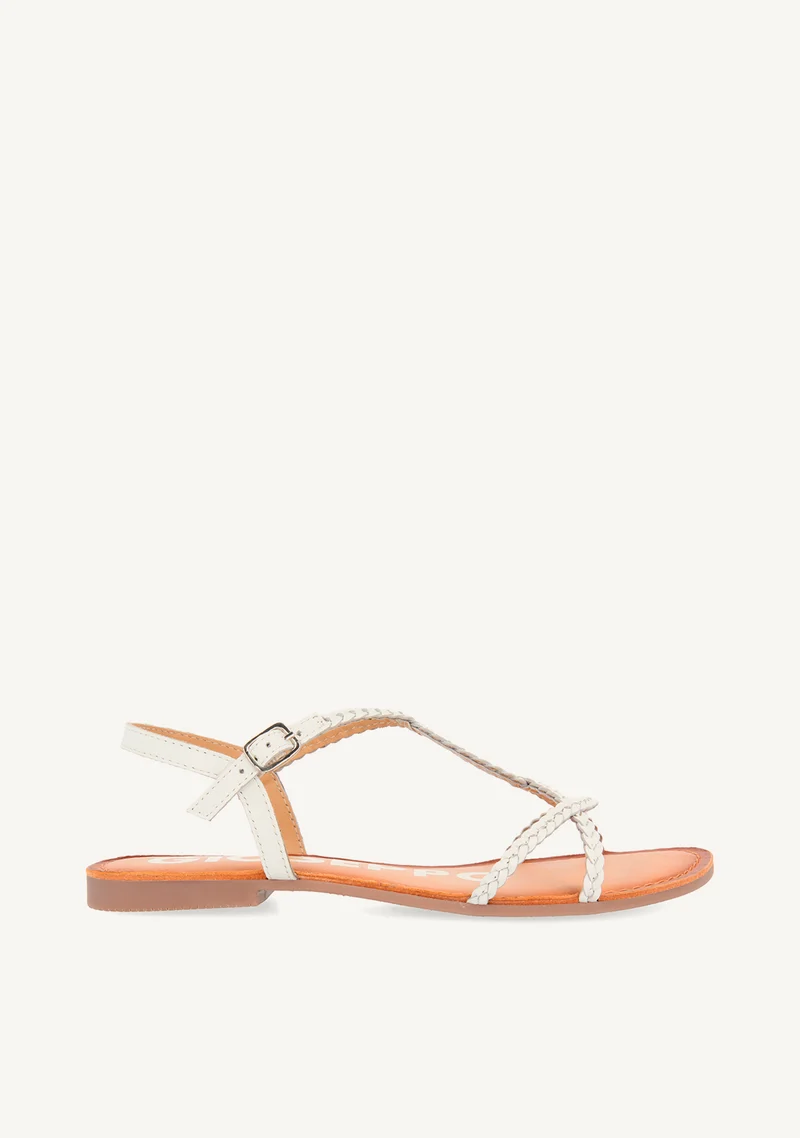 BRAIDED LEATHER SANDALS OSSIAN