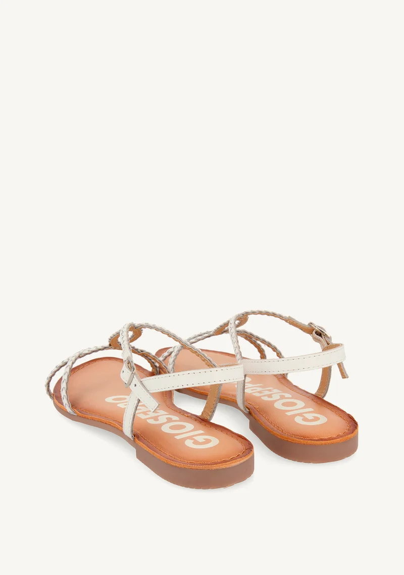 BRAIDED LEATHER SANDALS OSSIAN