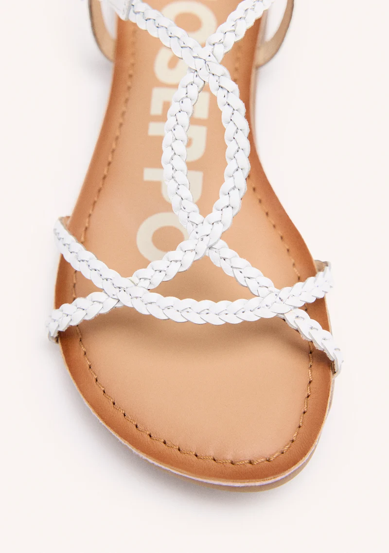 BRAIDED LEATHER SANDALS OSSIAN