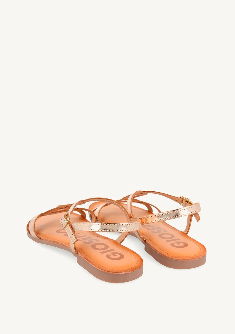 SHINY LEATHER SANDALS NAVASSA
