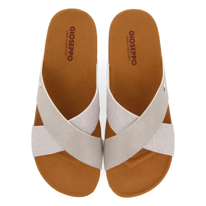 FLIP-FLOPS WITH SILVER STRIPS FOR WOMAN QORMI