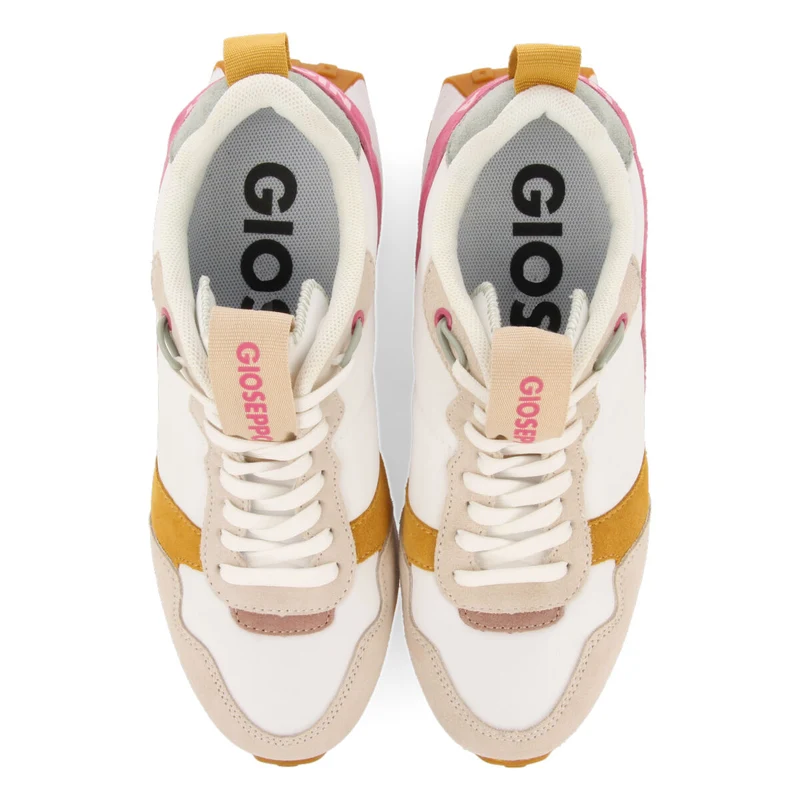 Vincly women's white retro-style sneakers with inner wedges