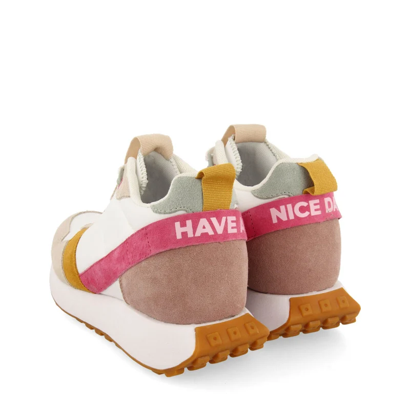 Vincly women's white retro-style sneakers with inner wedges