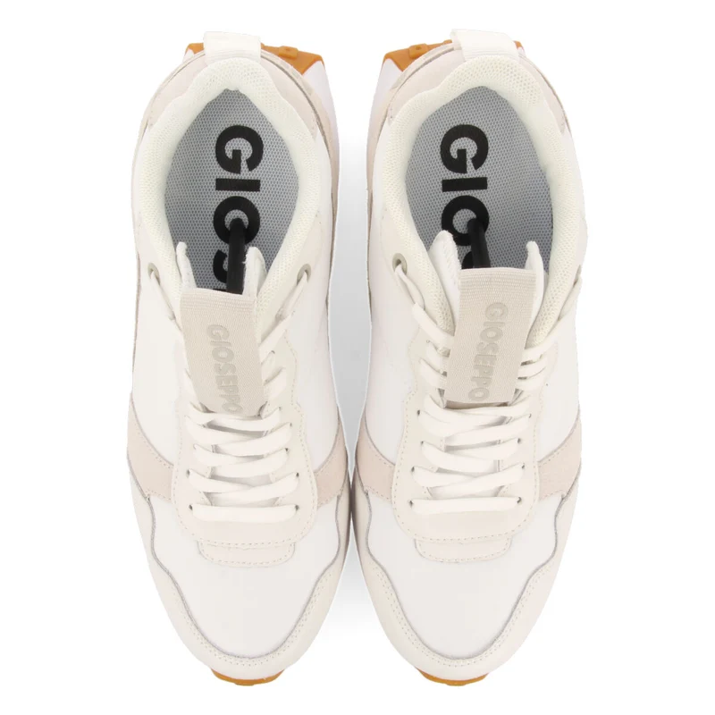 Aracai women's white retro-style sneakers with inner wedges