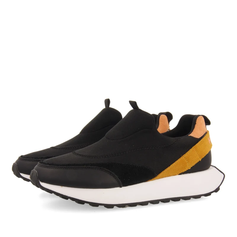 Marusi women's black slip-on sneakers