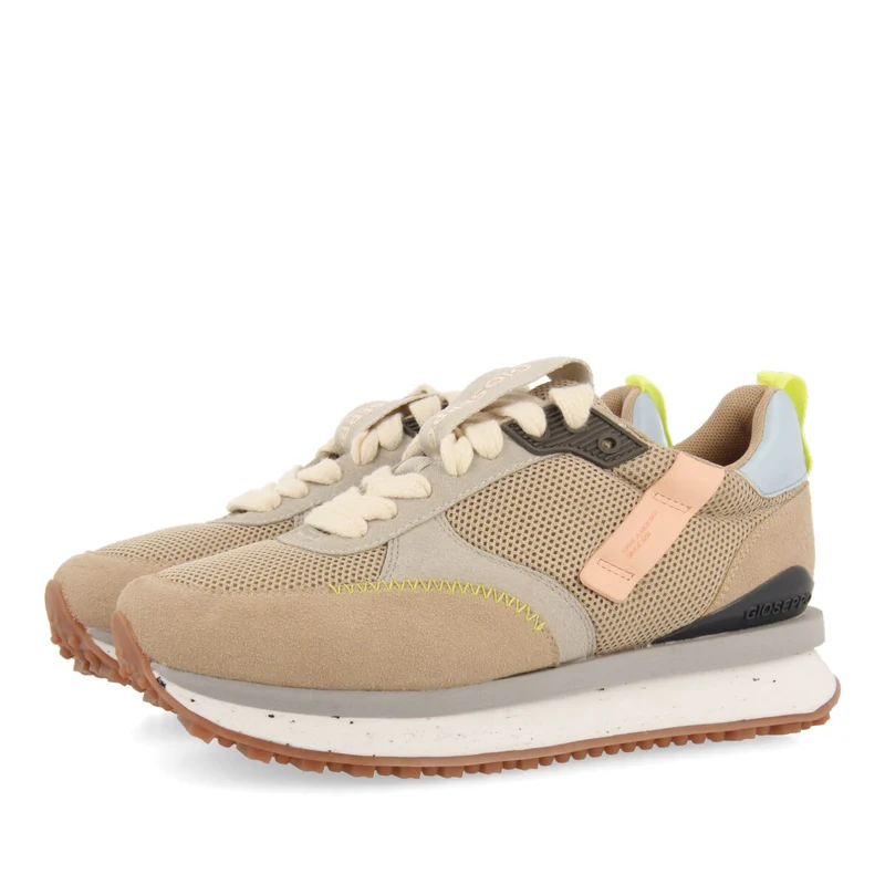 Anneot women's beige textured sneakers