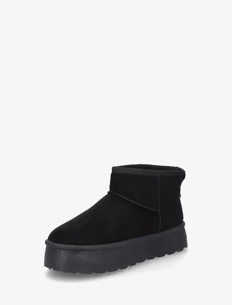 Bottines fourrées en suédine - Noir