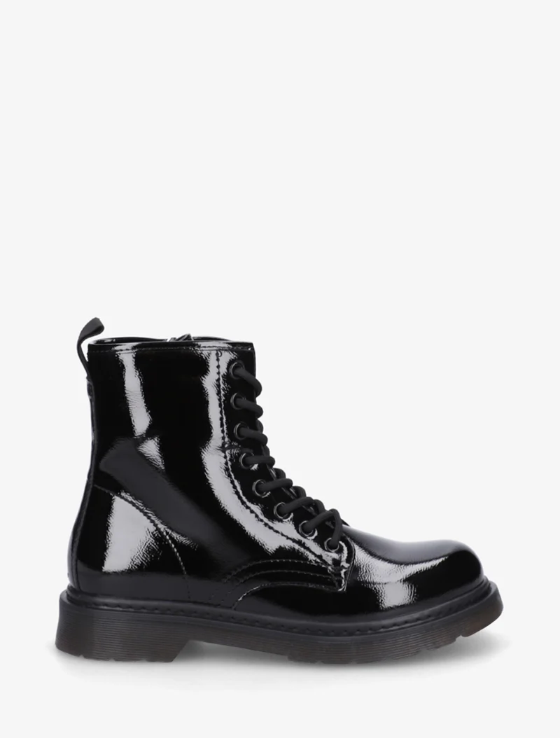 Bottines vernies à lacets - Noir