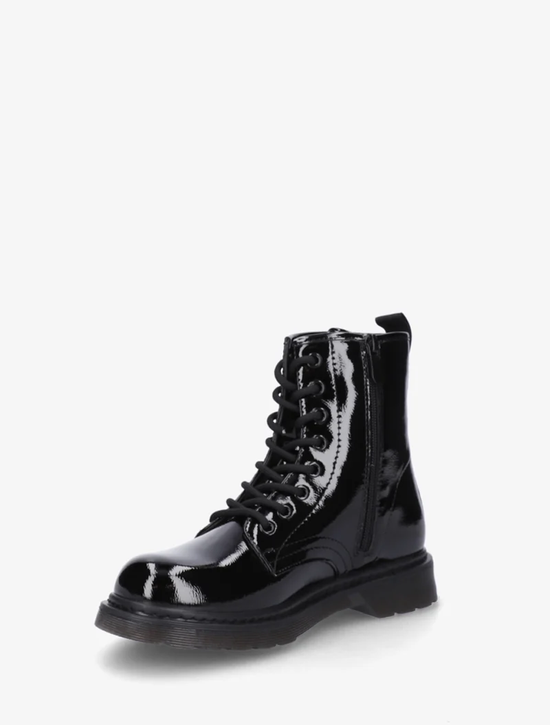Bottines vernies à lacets - Noir