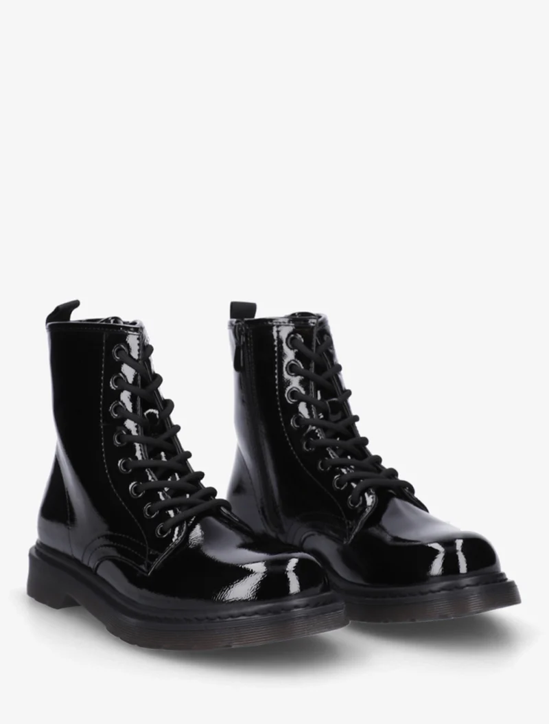 Bottines vernies à lacets - Noir