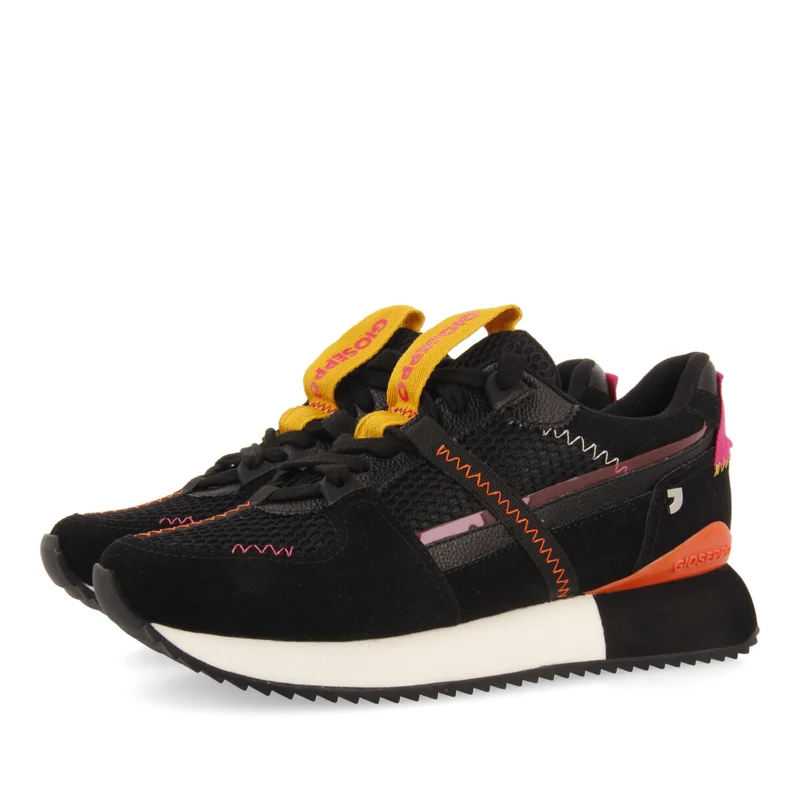 Thorens women's black textured sneakers