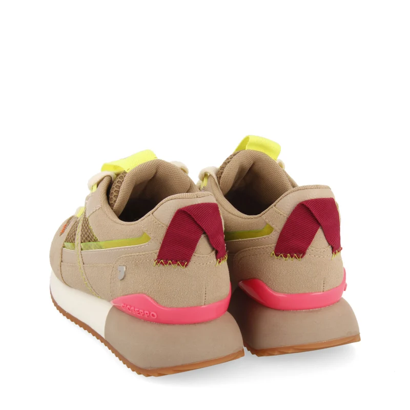 Thorens women's beige textured sneakers