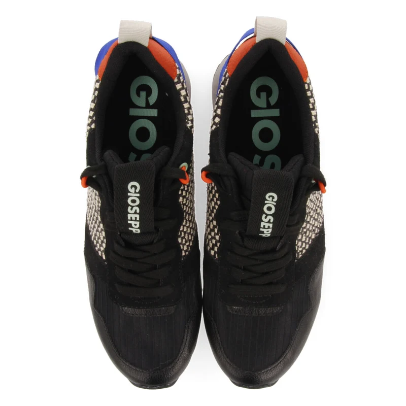 Luzon women's black sneakers with textures and details
