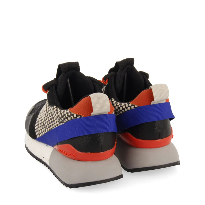 Luzon women's black sneakers with textures and details