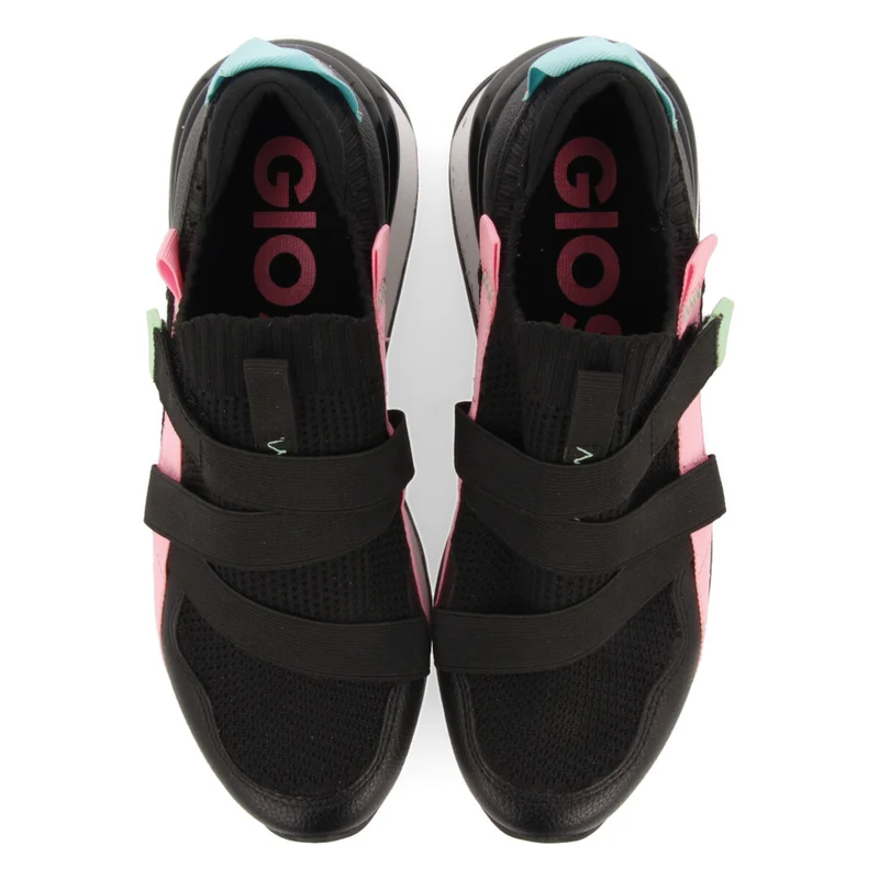 Tole women's black sock-style sneakers with straps