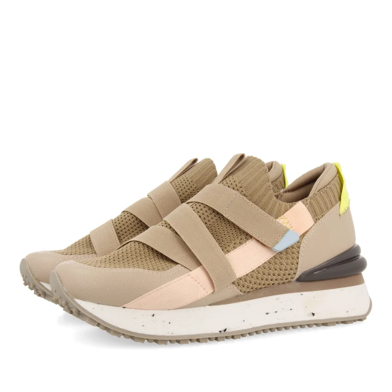 Tole women's beige sock-style sneakers with straps