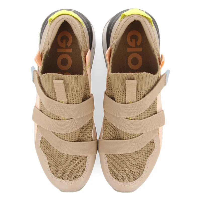 Tole women's beige sock-style sneakers with straps