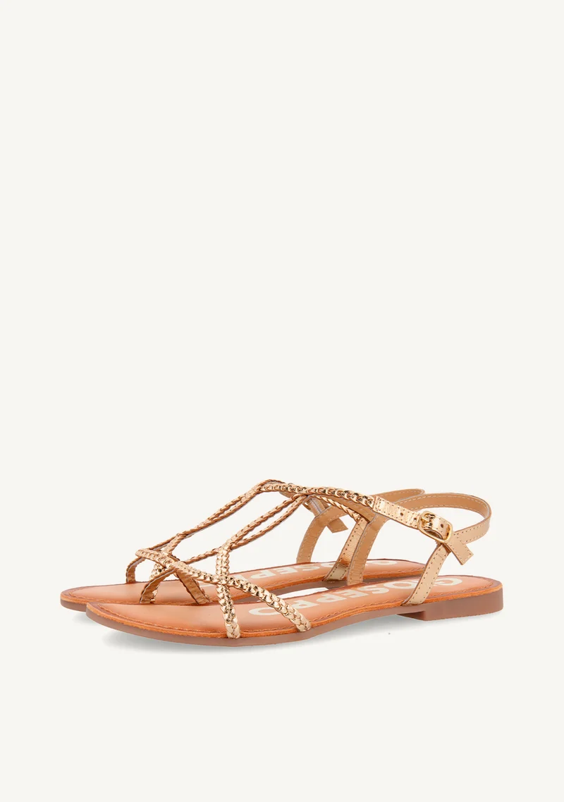 BRAIDED LEATHER SANDALS OSSIAN