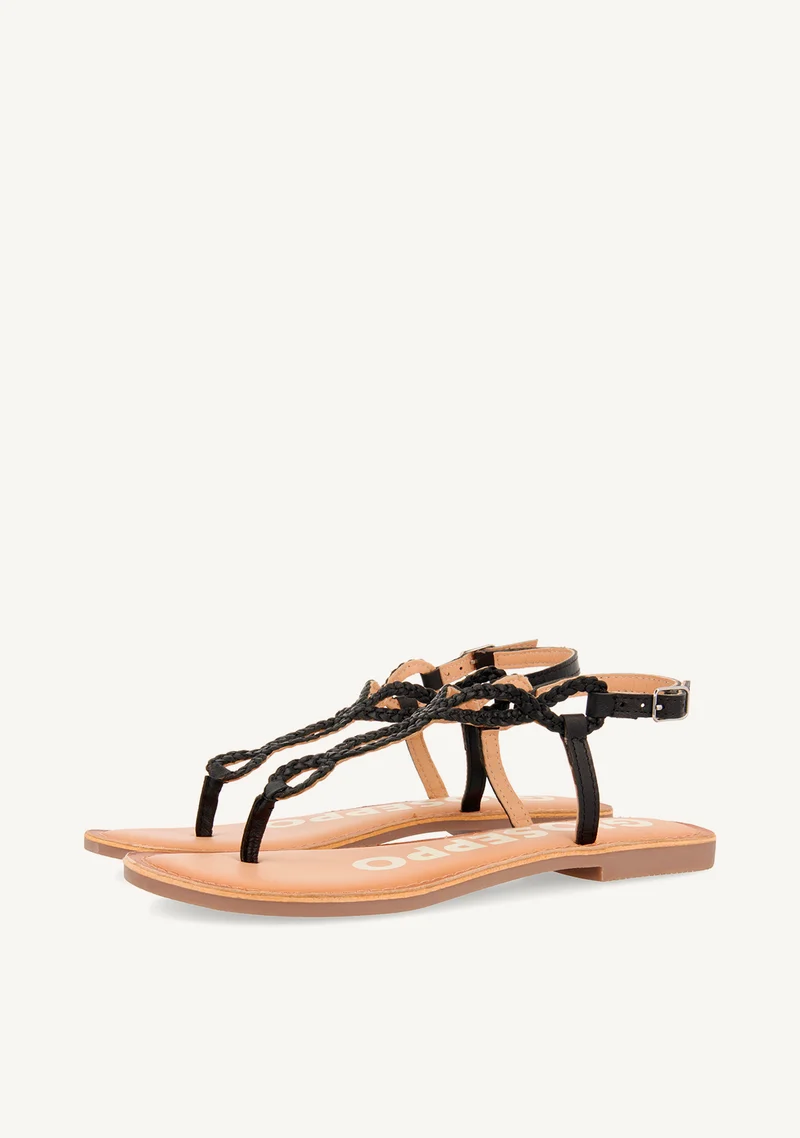BRAIDED LEATHER SANDALS FYFFE