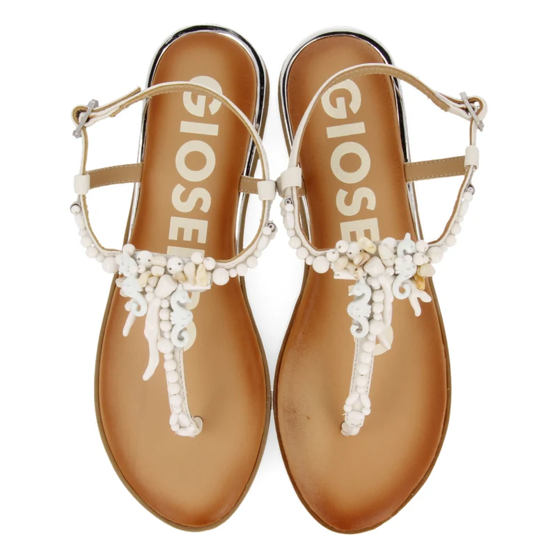 WHITE SANDALS FOR WOMAN ALBANY