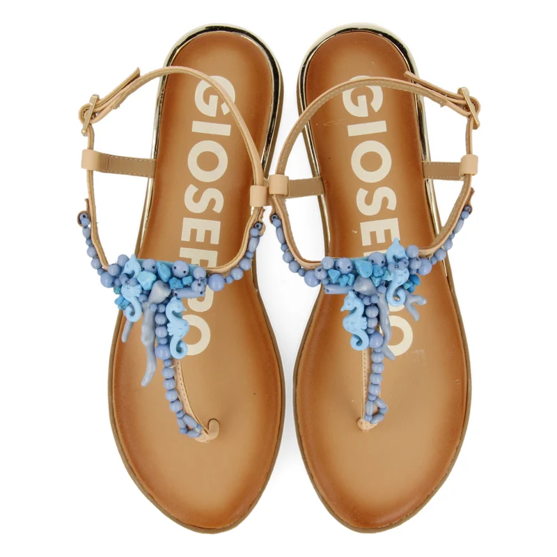 BLUE SANDALS WITH DETAILS FOR WOMAN ALBANY