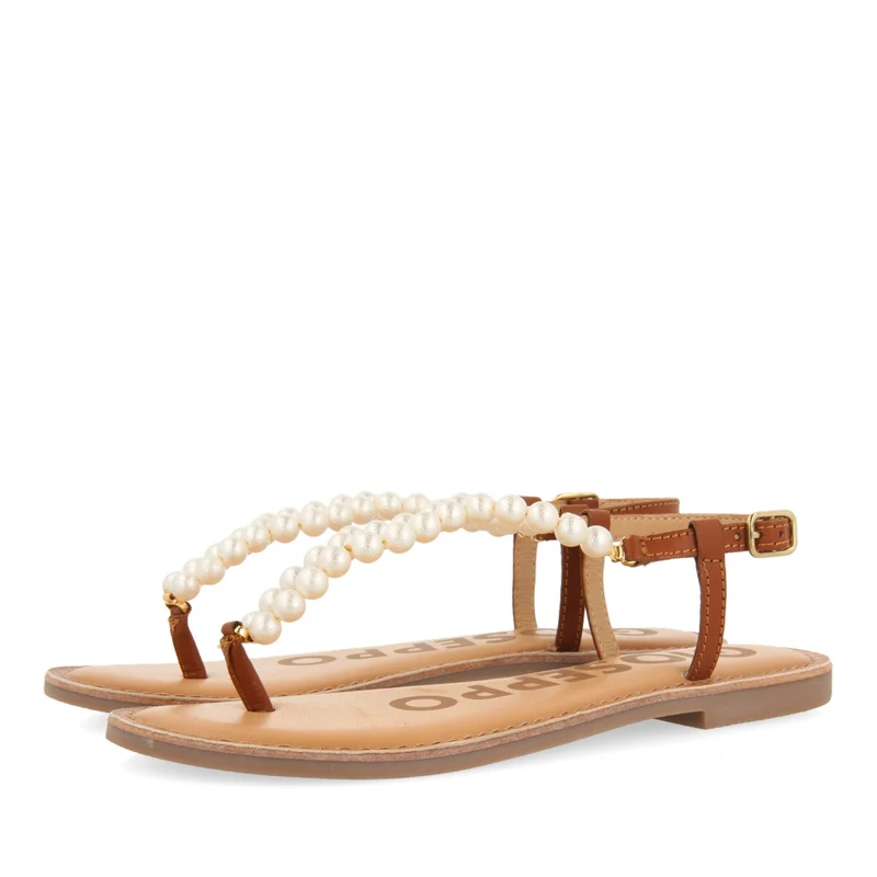 BROWN FLAT SANDALS FOR WOMAN GLENMORE