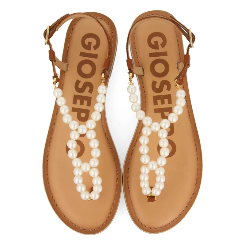 BROWN FLAT SANDALS FOR WOMAN GLENMORE