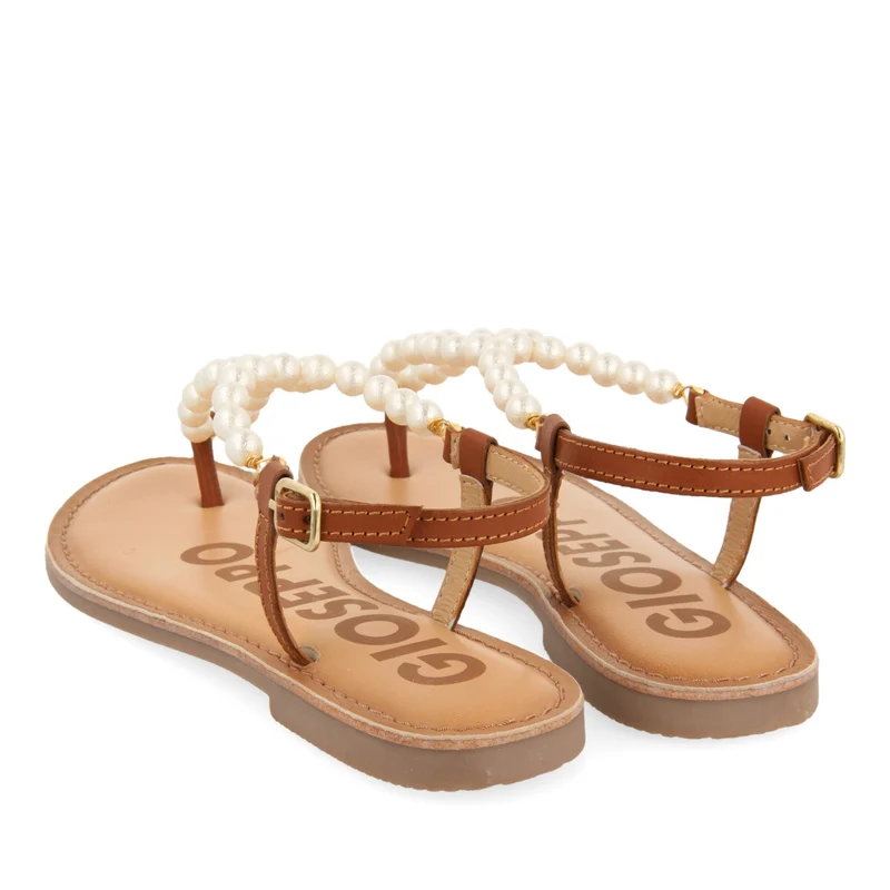BROWN FLAT SANDALS FOR WOMAN GLENMORE